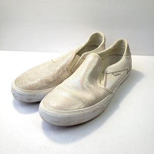 Vans holographic women's slip-on deluxe comfort loafers